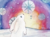 rabbit in the snow